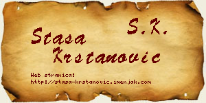 Staša Krstanović vizit kartica